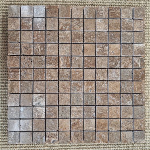 Travertine Noce 25x25 Pol Marble