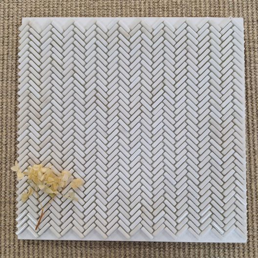 Herringbone White Mosaic 